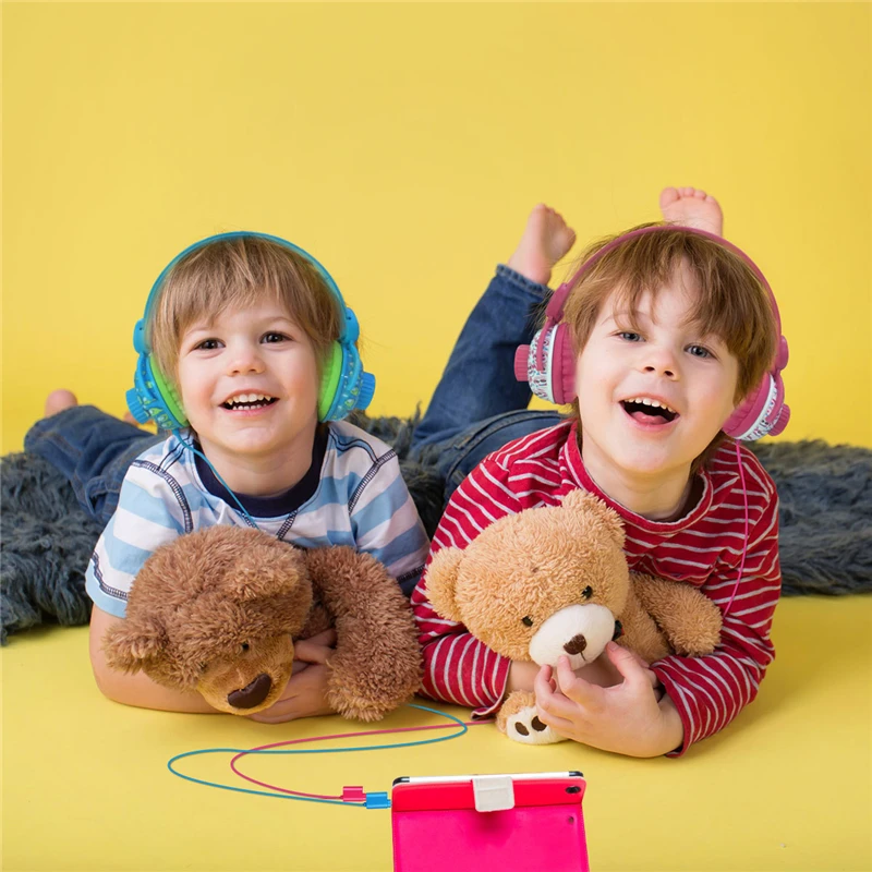 EasySMX Headphones Kids Headset Headphones 80 85dB Child Safe Volume Music Headset for Xiaomi iPhone iPad Smartphones Best Gifts
