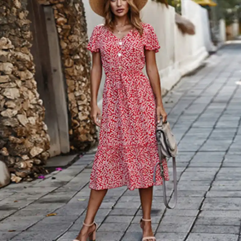 below the knee summer dresses with sleeves