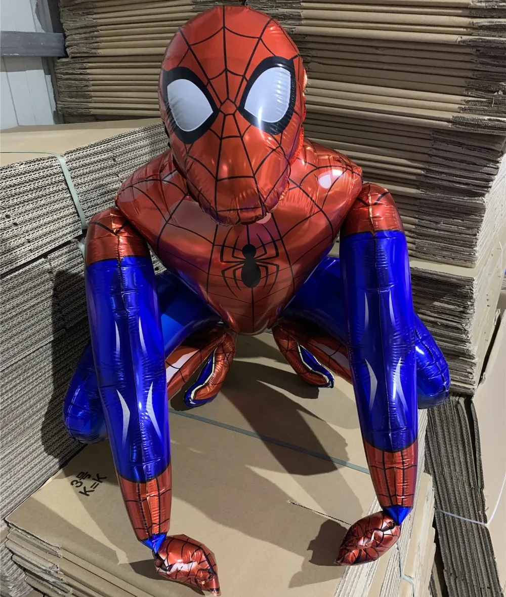 1set 3D Giant Spiderman iron Man Batman Foil Balloons Avengers Hero Birthday Party Decoration Supplies Children's Gifts Air Toys