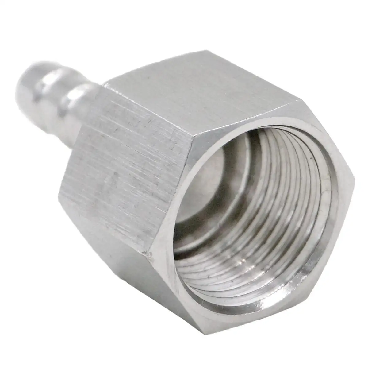 Barstock Female Barb Fitting 8 mm ID X 1/2" BSPT Stainless Steel 304 