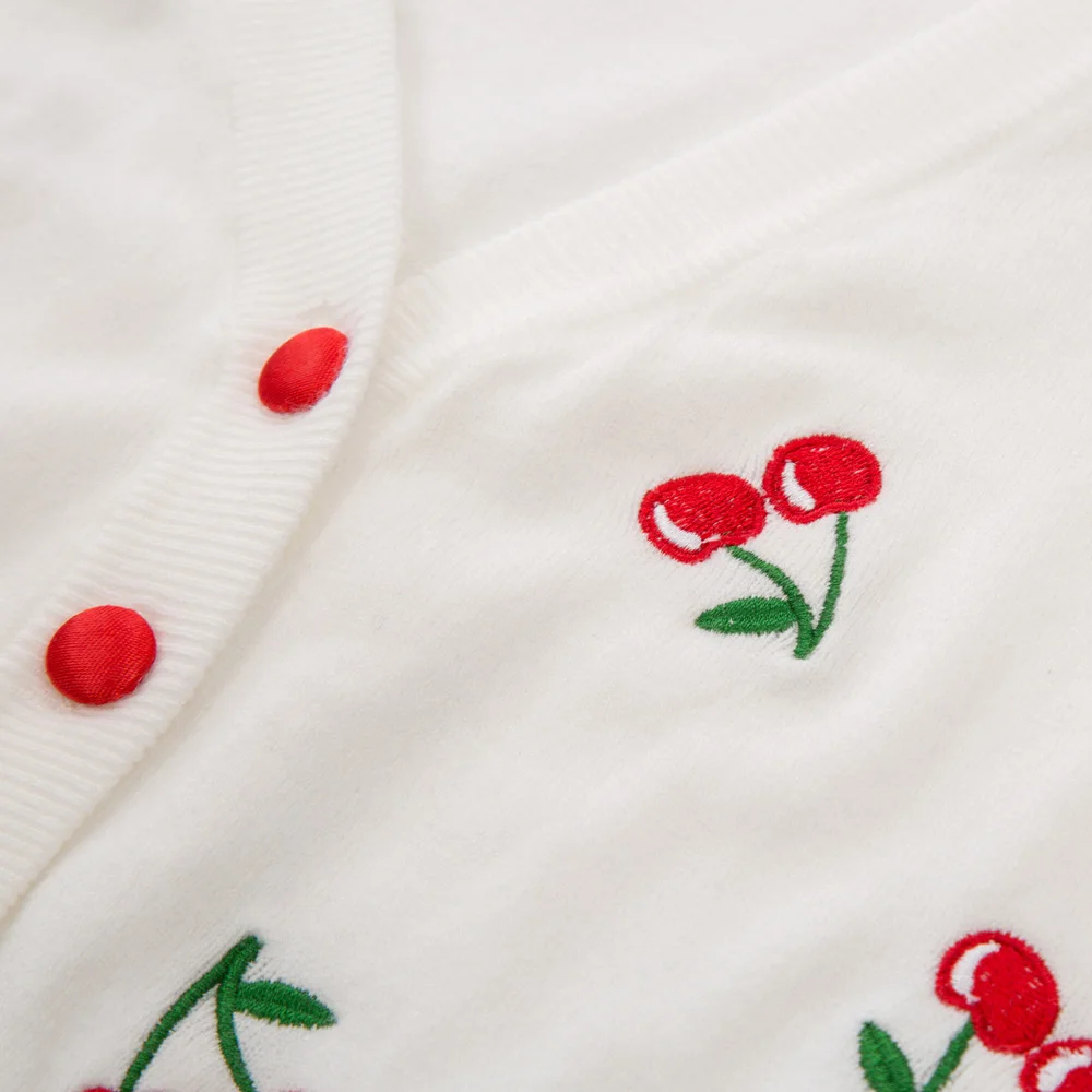 Belle Poque, 8 цветов, женский кардиган с вышивкой вишни, женский кардиган с v-образным вырезом, вязанный,, зимний женский свитер