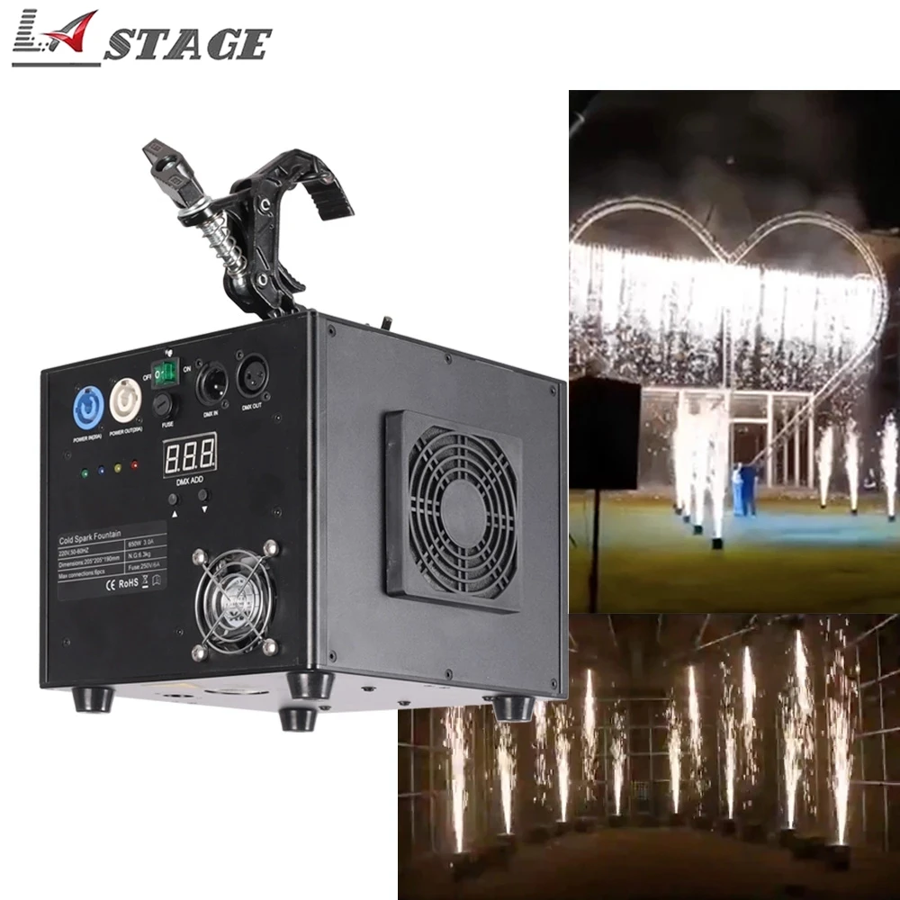 

Free Shipping Spray Down Waterfall Cold Spark Fountain Firework Machine Cold Pyro Fountain Wireless Remote Sparkler Stage Effect