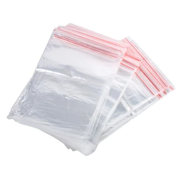 

100pcs Home Gadgets Clear Zip Lock Bags Food Storage Bag Package Reusable Small Jewelry Zip lock Kitchen Accessories Tool