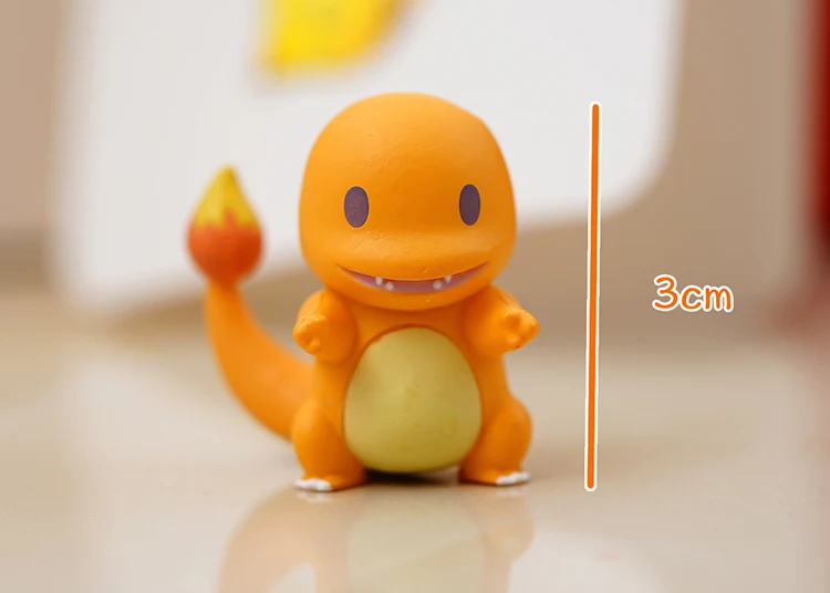Takara Tomy Покемон 36 Стиль ПВХ Аниме фигурки Пикачу Сквиртл Bulbasaur Cubone Мини мультфильм Модель Коллекция Рождественский подарок