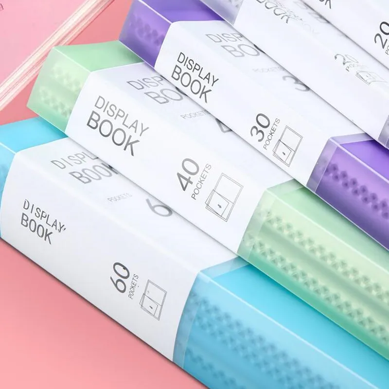 1PC 20/30/40/60 pages A4 Document Storage Filing Products Insert Test Paper Booklet Folder Document Storage Information Book