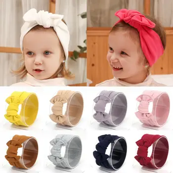

Plain Bow Style Hair Band Cute Children Girls Bowknot Headband Turban Children Hairband Headwear Head Wrap Hair Accessories