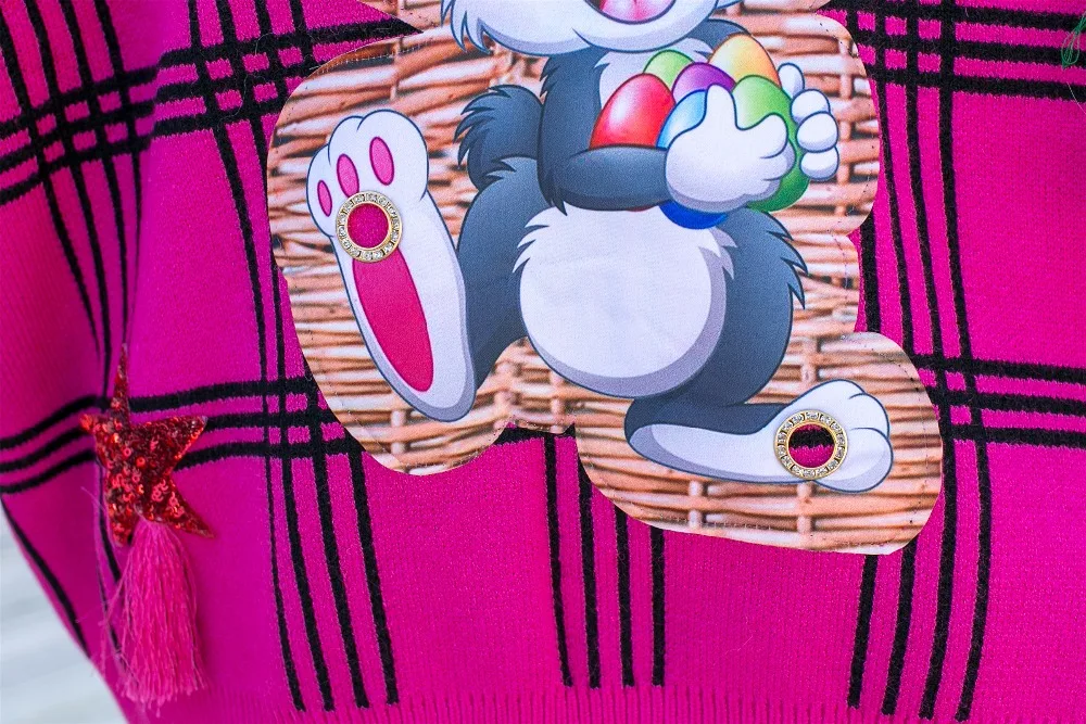 SexeMara/Новинка; модный Свободный вязаный свитер с v-образным вырезом и кисточками с рисунком из мультфильма;