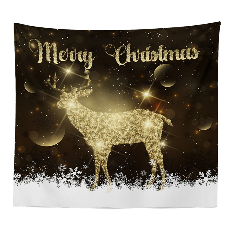 

Happy Christmas Gift Tapestry Wall Hanging Aesthetic Hippie Tapestries Beach Towel Shawl Throw Sheet Home Room Decor