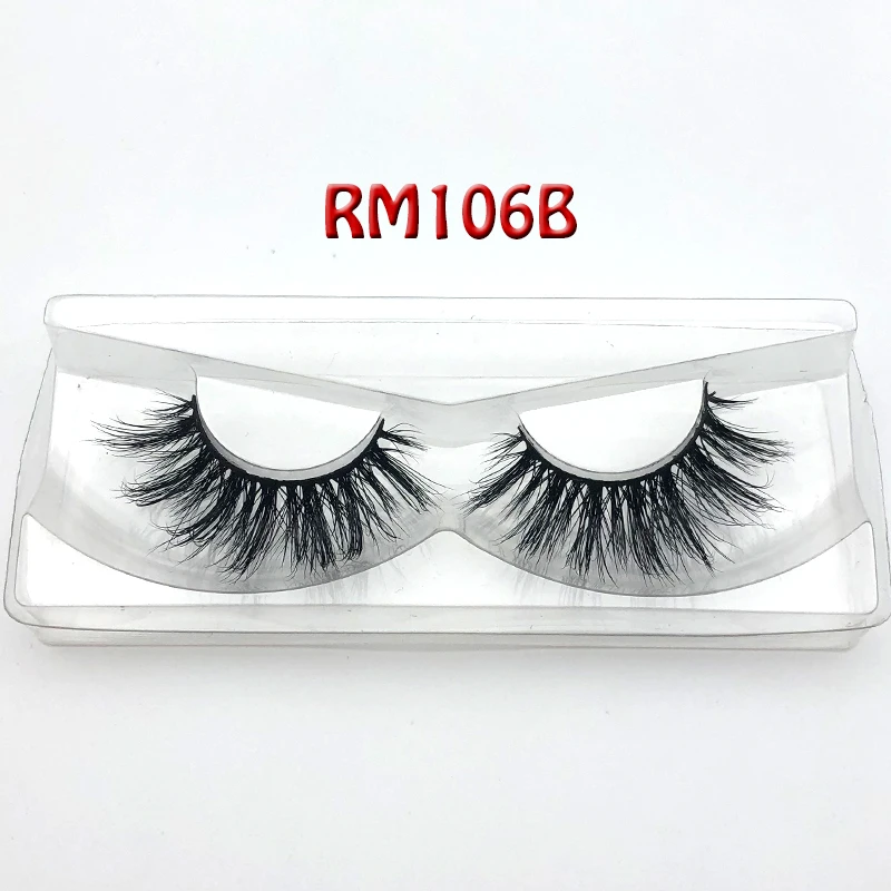 7 pairs faux 3d mink lashes fluffy wispy false eyelashes natural long eyelash extension makeup handmade fake lash - Цвет: RM106B