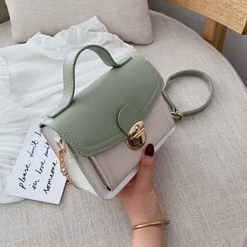 

2019 New Designer Leather Crossbody Bags For Women Travel Handbag Chain Fashion Simple Small Shoulder Messenger Bags Female Flap