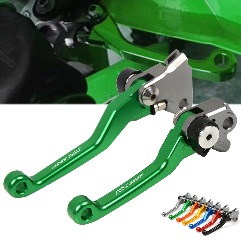 Для Kawasaki KX250F KX 250F KX250 F KX 250 F 2004-2012 2005 Мотоцикл с ЧПУ Алюминиевый Поворотный складной тормозной клатч рычаги