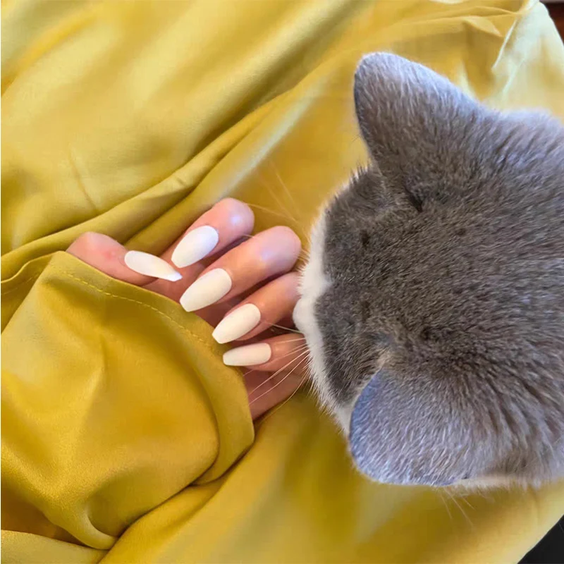 24 шт. Длинные накладные ногти с квадратной головкой дизайнерские полным