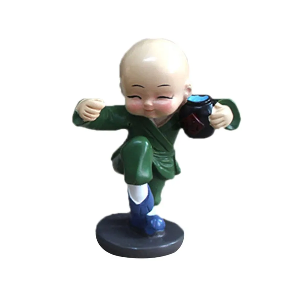 Car Decoration Resin Crafts Gifts Drunken Fist Small Monk Ornaments Home Decoration Car Doll Doll Car Accessories