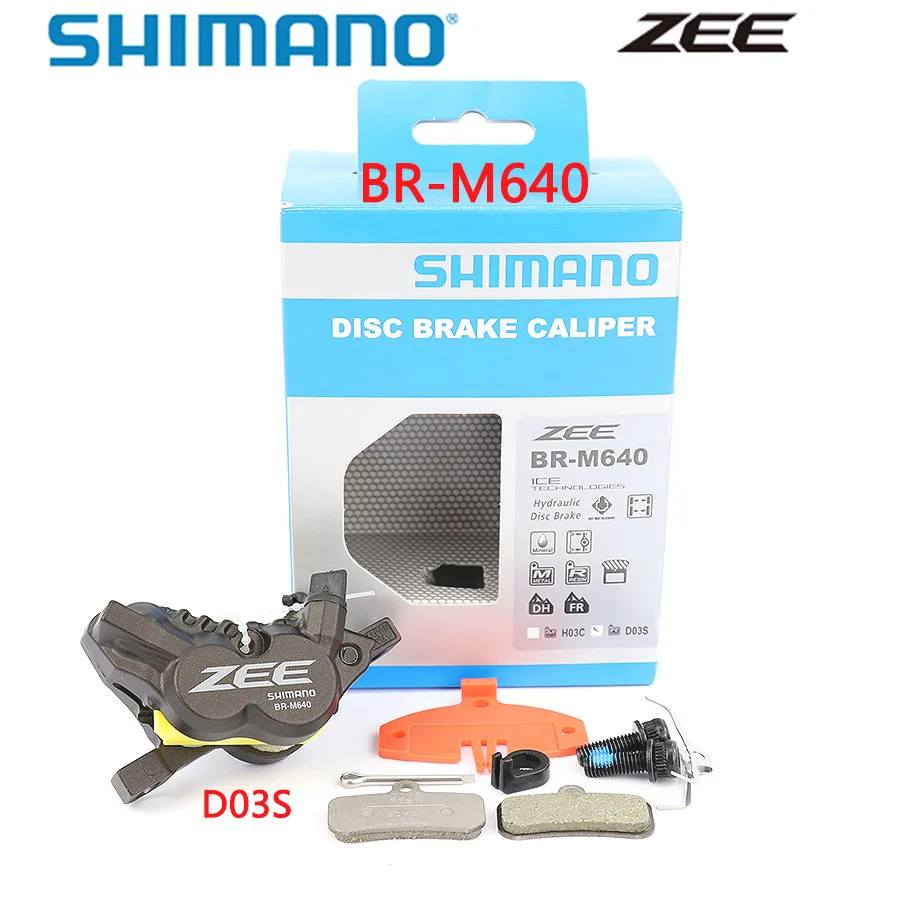 Shimano ZEE BR-M640 велосипедный Гидравлический дисковый тормоз для горного велосипеда с накладками D03S смола или H03C металлические оригинальные запчасти для велосипеда