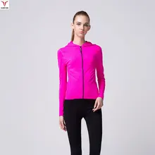 Весна и осень,, спортивные куртки на молнии с капюшоном, облегающая одежда для йоги, Женская быстросохнущая однотонная одежда