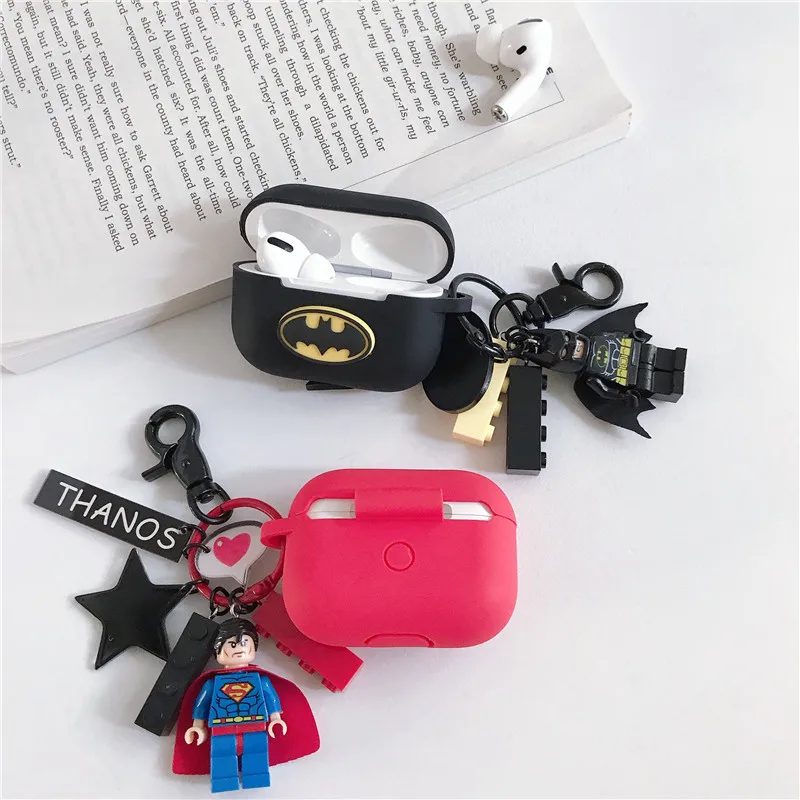 Милый чехол для наушников для AirPods Pro Marvel Hero, Бэтмен, капитан, беспроводные наушники, чехол, АНТИШОК для Apple Airpods 3, аксессуары