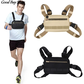 

Men Chest Rig Bag Backpack Hip Hop Streetwear Punk Style Backpacks Outdoor Sport Jogging Running Phone Purse Shoulder Backpacks