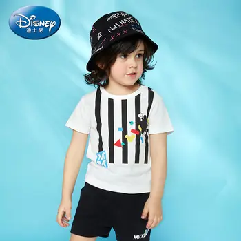 

Disney Cartoon Baby Summer Soft Suit Baby Fashion Short Sleeve 1-7 Years Old Clothes Boy Pure Cotton Breathable Two-piece Suit