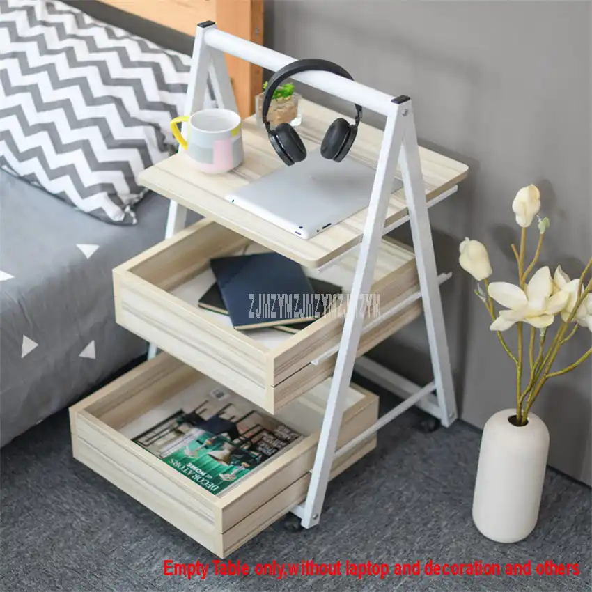 3 Layer Simple Creative Movable Tea Table File Cabinet Leisure