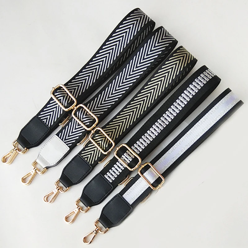 Correa de nailon para bolso de hombro tipo bandolera para mujer, cinturón ajustable de ancho y largo, accesorios para bolso femenino, correa de 130cm