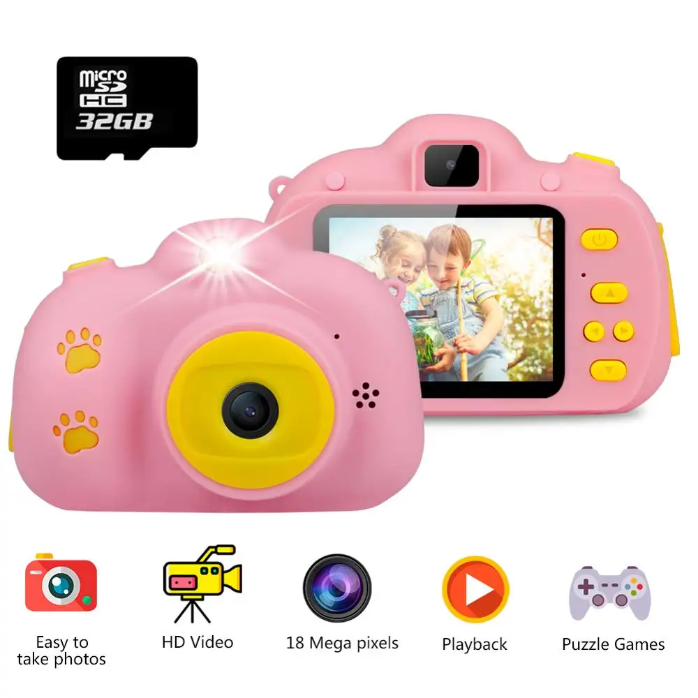 Children Mini Camera Kids Educational Toys for Children Baby Gifts Digital Camera 1080P Projection Video Camera With 32G Card Children Mini Camera Kids Educational Toys for Children Baby Gifts Digital Camera 1080P Projection Video Camera With 32G Card