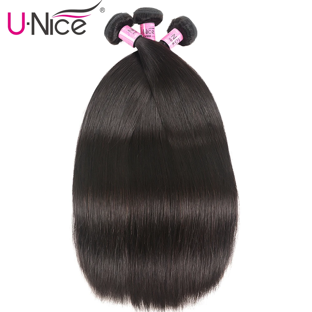 Волосы UNICE малазийские прямые волосы пучки 8-30 дюймов человеческие волосы для наращивания натуральный цвет 1 пучок прямые волосы Remy