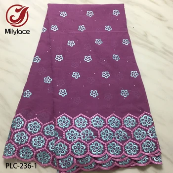 

Pure Cotton Lace Fabrics 2019 High Quality African Swiss Voile Laces Embroidery French Lace Fabrics for Wedding PLC-236