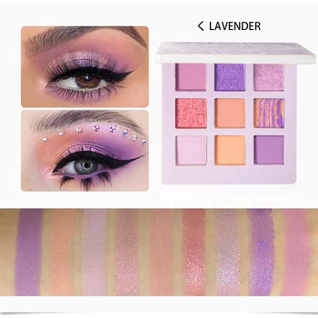 

9-Color Pearlescent Shimmer Matte Glitter Eyeshadow Not Smudge Waterproof Palette Fine Powder Makeup Cosmetics