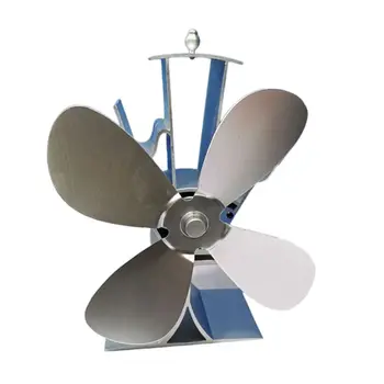 

Eco-friendly Aluminum Silent Stove Fan Heat Powered Electrical Fan with 4 Blades