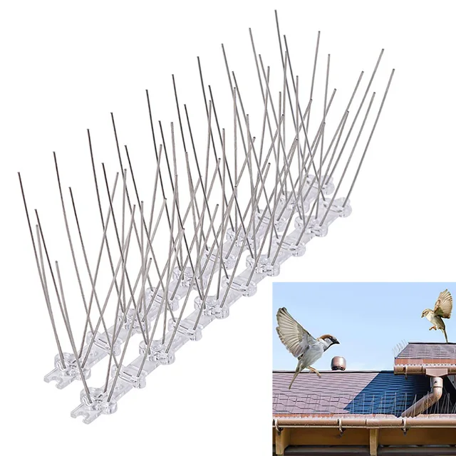 Műanyag Repelling Madár- És Galamb Tüskék Elrettentő Madár Rozsdamentes Acél Tüskés Csík Madárhegennyiség Megismételése A Galambhoz