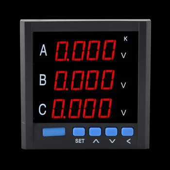 

ANENG HIgh Quality Three-Phase Voltmeter Ammeter Digital Display Current Meter Voltmeter Voltage Meter Black Digital Voltmeter