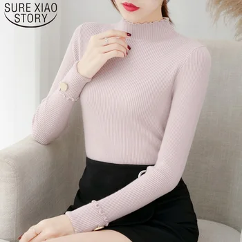 

Long Sleeves Knit Undershirt Sweater New Autumn Winter Sweaters Women Pullovers Turtleneck Winter Clothes Women 6509 50