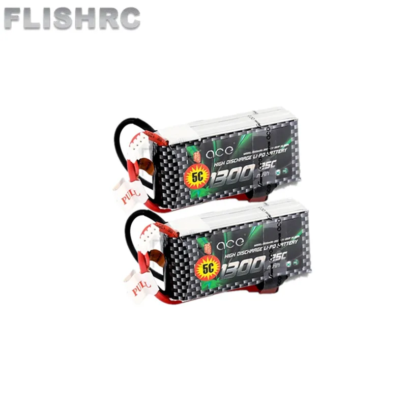 2 шт. ACE Lipo батарея 1300 мАч 2S 7 4 V 25C подходит для неподвижного крыла UAV RC вертолета |