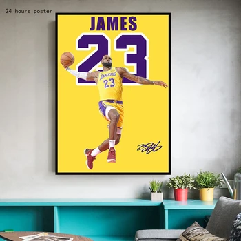 

LeBron James Poster Print HD Canvas Painting Home Room Decoration Basketball Legend Wall Painting Mural wall art