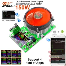 DL24 150W 20A DC Power USB Tester Electronic Load Lithium Battery Capacity Monitor Discharge Meter Supply Checker With APP