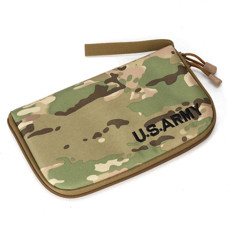 

New Outdoor Sports Pistol Gun Clutch Bag Pouch Army Fans Tactical Anti-Collision Small Anti-Theft Wallets Airsoft Paintball Case