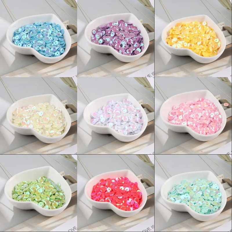 

400pcs/Lot AB Plated Color 8mm CUP Round Sequins Paillettes Sewing Wedding Craft Scrapbook, Women Garments Accessories