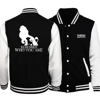 

Remember Who You Are Lion Anime Baseball Uniform Jackets Fashion Simple Style Men Jacket Casual Men Warm Warm Sportswear