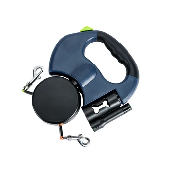 

Double Head Dog Leash Automatic Retractable Puppy Tractions Rope With LED Light Multi-Function Box 66CY