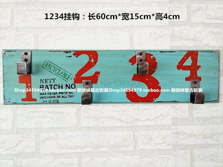 Creative Handmade Wooden Clothes Hook Door Key Hook Wall Coathang Wall Wall Coat Hooks for Wall - Цвет: Розовое золото