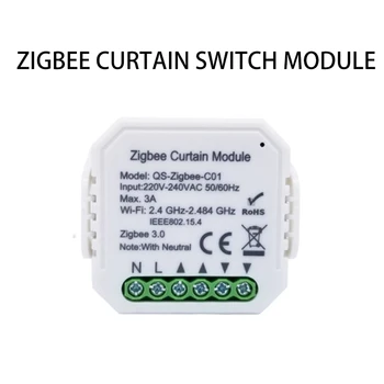 

Tuya Zigbee Curtain Switch Module Smart Life/Tuya App Remote Control Work With Alexa Google Home For Roller Shutter Blind Motor
