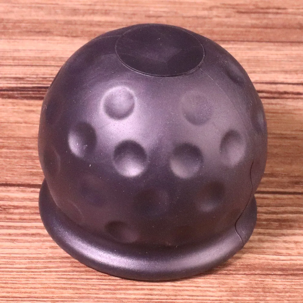 50mm Black Tow Bar Ball Cover Protective Cap Towing Hitch Caravan Black Trailer Towball Protector Cap Trailer Ball Head Cover (4)