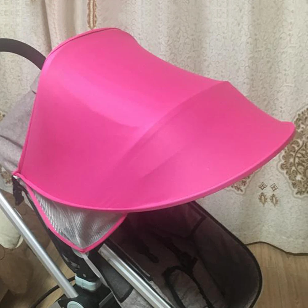 pink Козырек с УФ-защитой солнцезащитный навес для защиты от солнца для малышей детская коляска атмосферостойкий зонтик - Цвет: pink