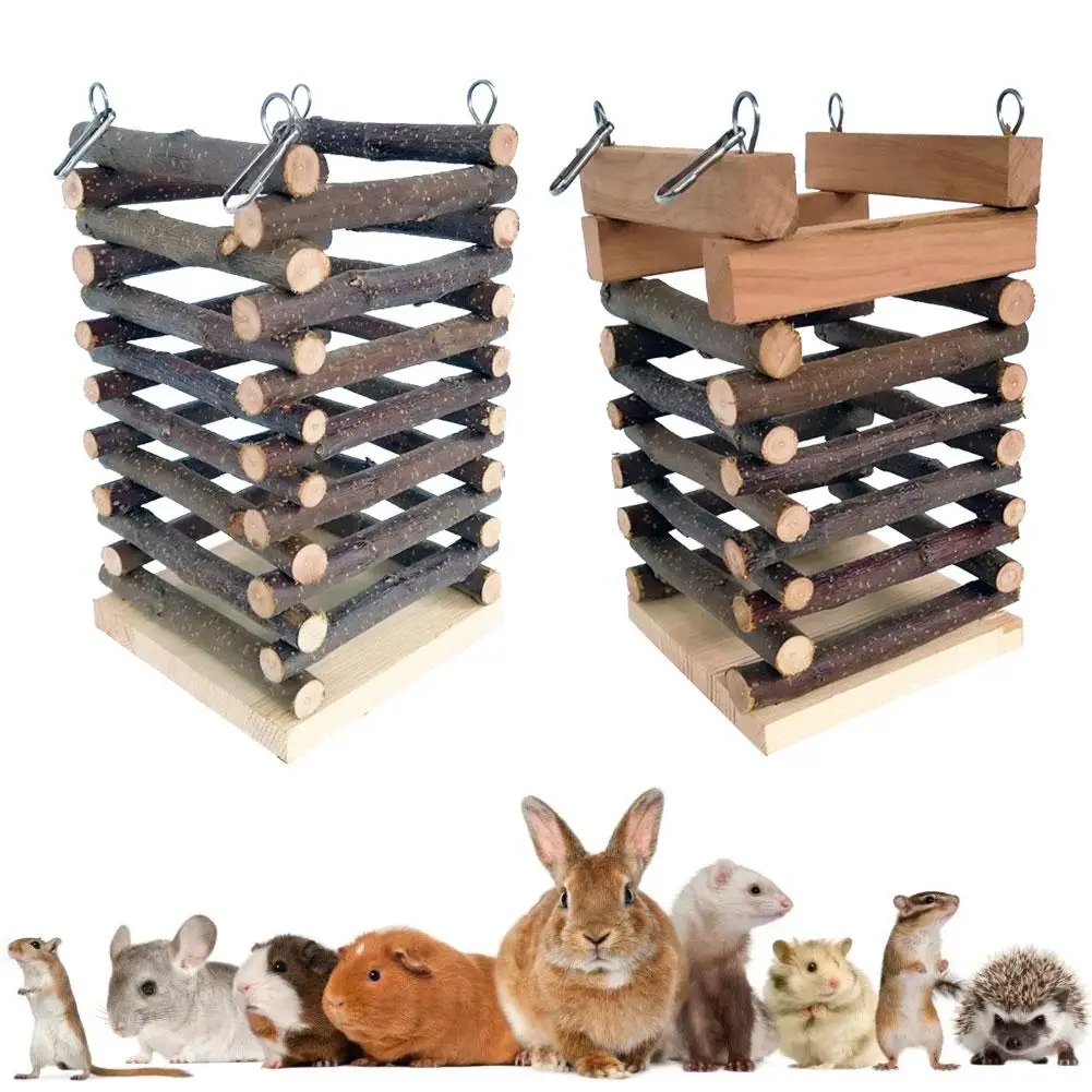 font b Pet b font Feeder Wooden Pig Guinea Pig Rabbit Apple Wooden Material Hay