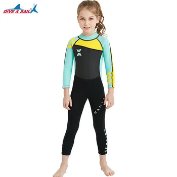 

DIVE & SAIL Girl Kid Wetsuit 2.5MM Conjoined Swinsuit Warm Winter Diving Soft Skin Friendly Material Suit 3 Style Optional