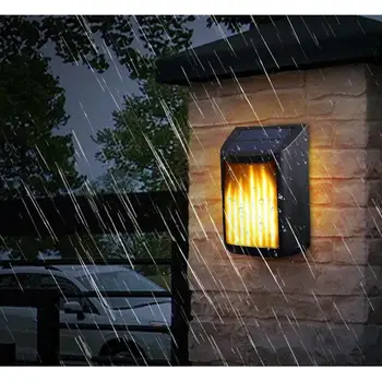 

Led Solar Wall Light Outdoor Waterproof Rechargeable Landscape Flame Light