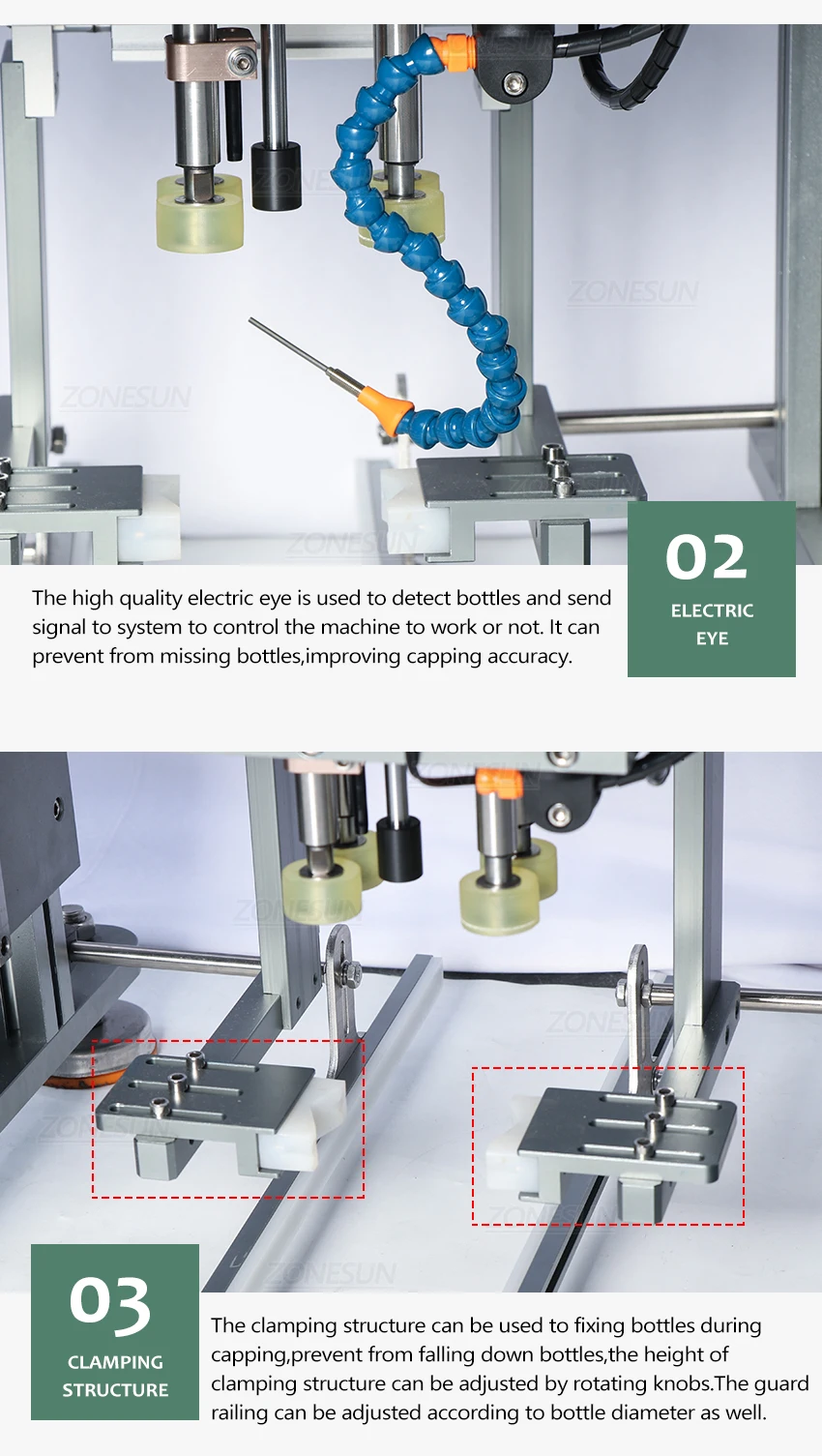 ZONESUN ZS-XG20 Desktop Semi-Automatic Bottle Capping Machine