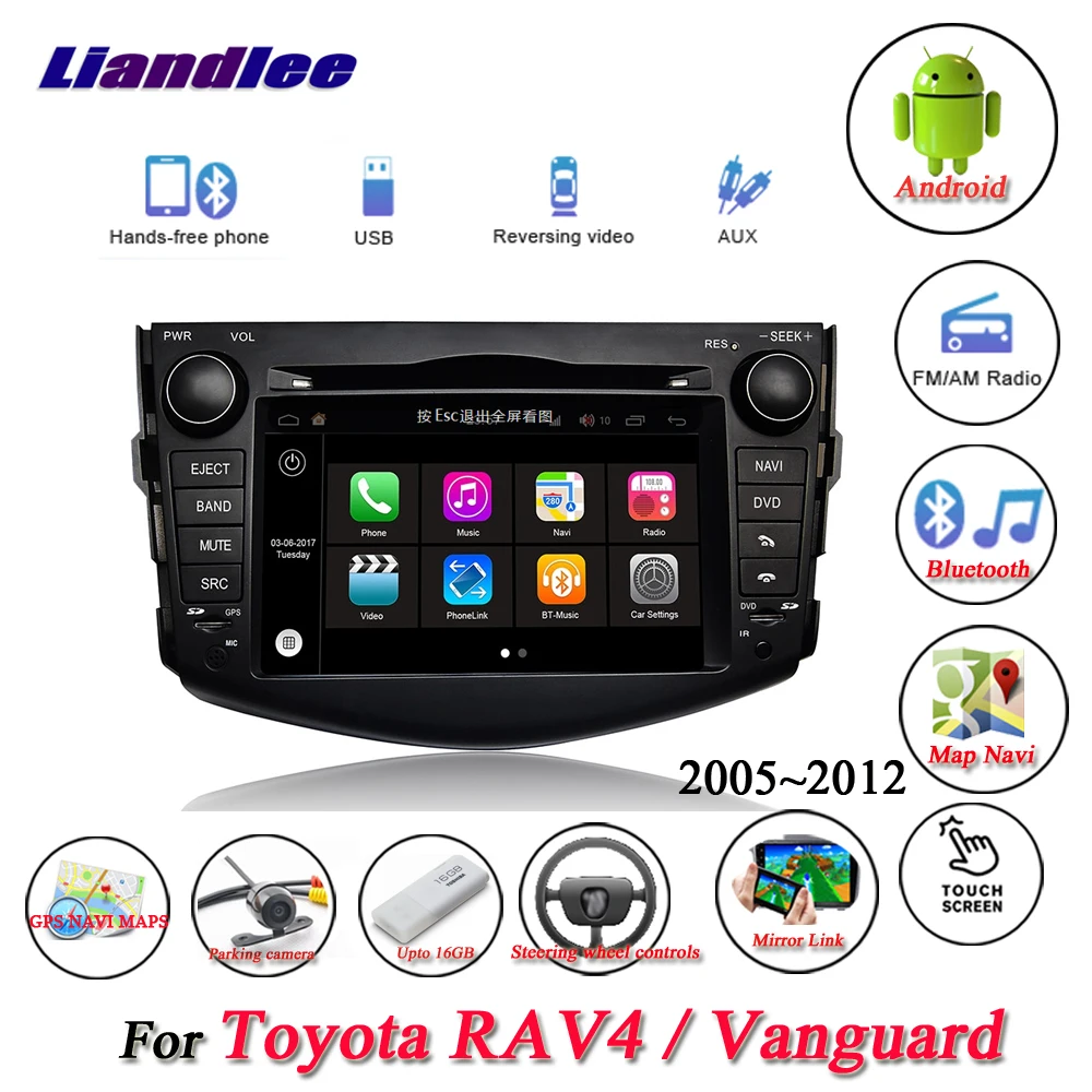 Liandlee для Toyota RAV4 / Vanguard 2005 ~ 2012 Стерео Автомагнитола с камерой Wi Fi CD DVD плеер GPS