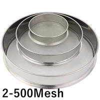 Tamis rond standard en acier inoxydable 500, tamis à ouverture de laboratoire, filtre à poudre de farine de cuisine, tamis à sol, tamis, shakers, 2-304 m 1