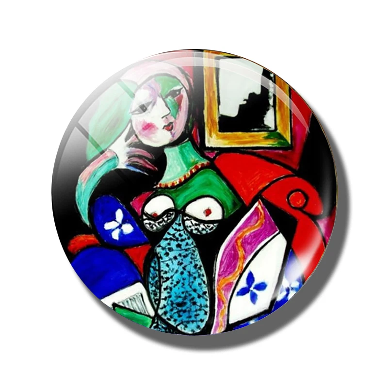 Dali Salvador, Rene Magritte, Pablo Picasso Surrealist живописец художественный сувенир магниты на холодильник стеклянные магнитные наклейки - Цвет: PACK OF 1